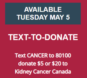 Giving Tuesday - Text to donate to Kidney Cancer Canada